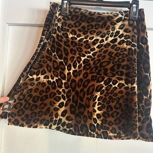 Y2K Leopard Print Mini Skirt